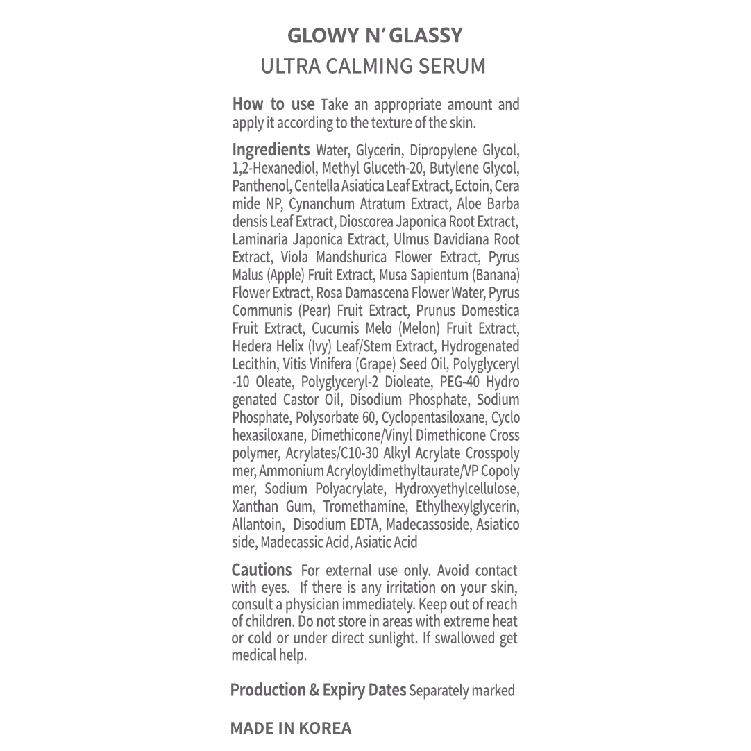 Glowy N' Glassy Ultra Calming Serum now available in Italy